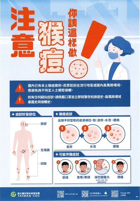 防疫宣導-猴痘  我該做什麼?