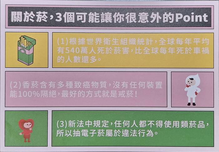【菸害防制】兒童福利聯盟提供青少年禁用菸、酒、毒品等酷卡宣導圖片